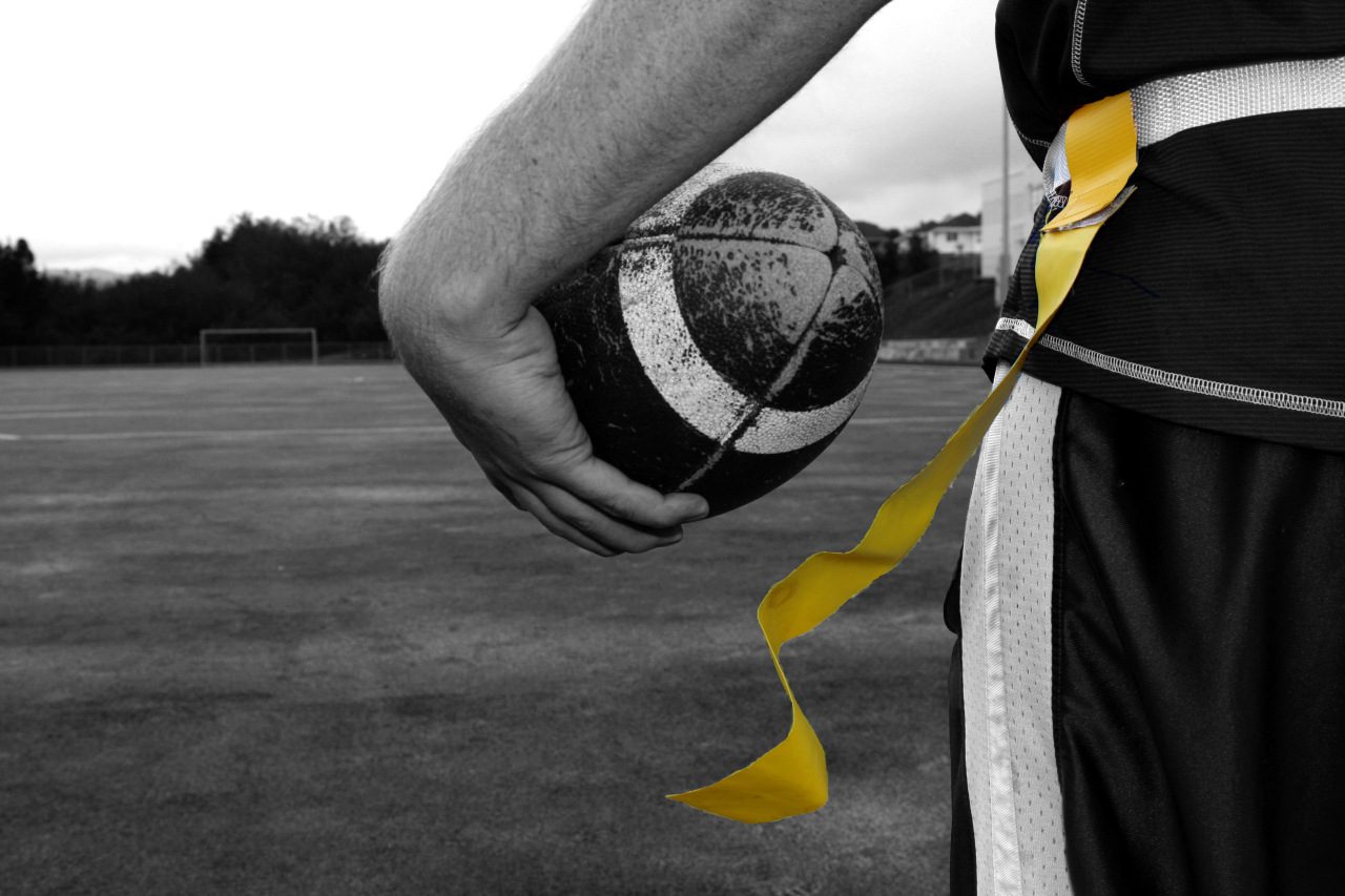 flag football hand